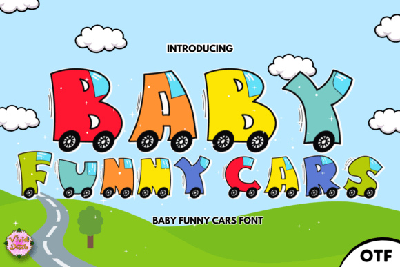 Baby Funny Cars: A Playful Display Font for Brand Consistency