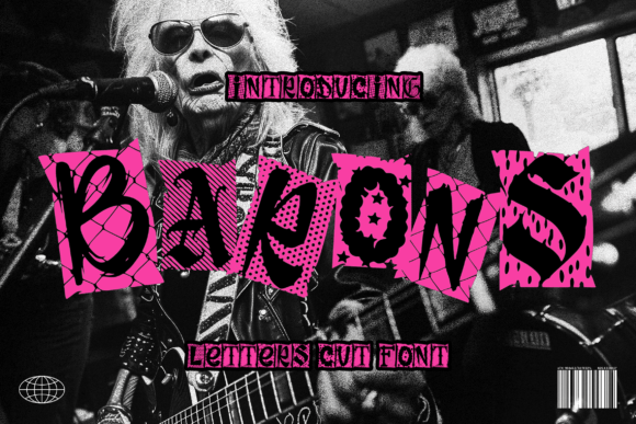Barons Display Font for Bold Handmade Labels & Signs