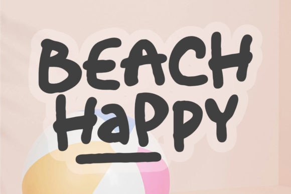 Beach Happy: A Playful Display Font for Bright Brand Identities