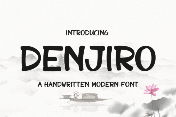 Denjiro: A Playful Display Font for Handmade Labels & Printables