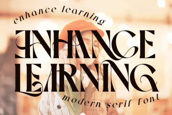 Enhance Learning: A Sophisticated Serif Display Font for Digital Design