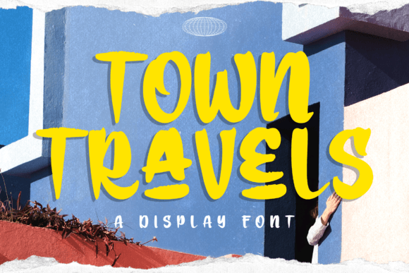 Town Travels: A Bold Display Font for Modern Web Design